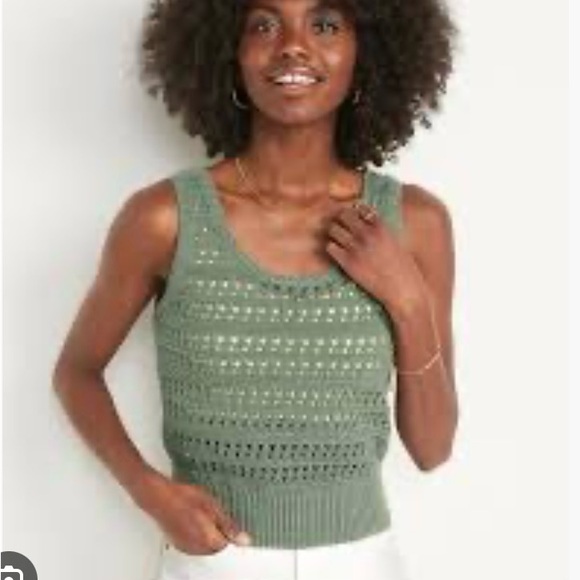 Old Navy Pointelle-Knit Sweater Tank Top - Picture 2 of 2